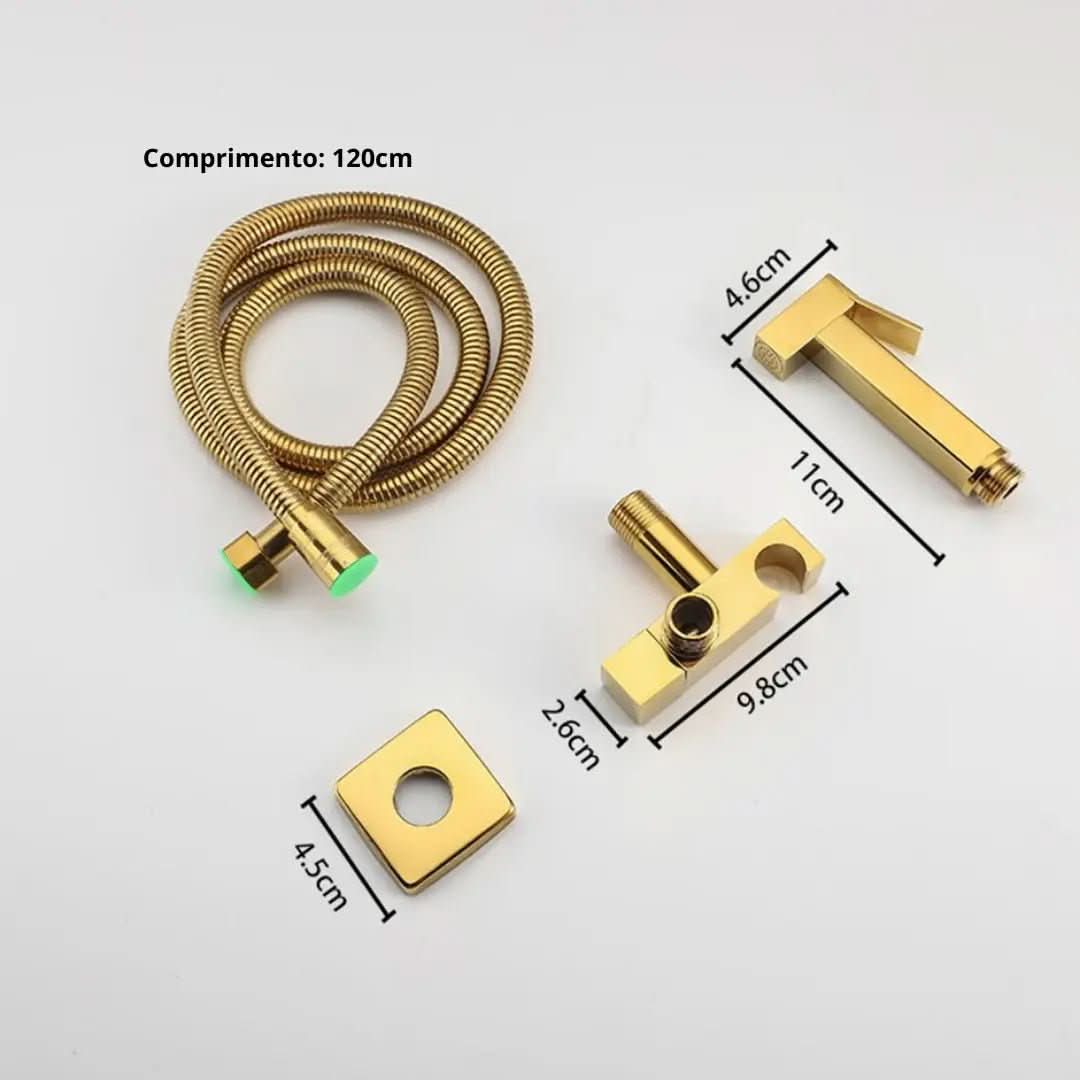 Ducha Higiênica para Banheiro Dourada - Sofisticação e Funcionalidade - Morada Serena