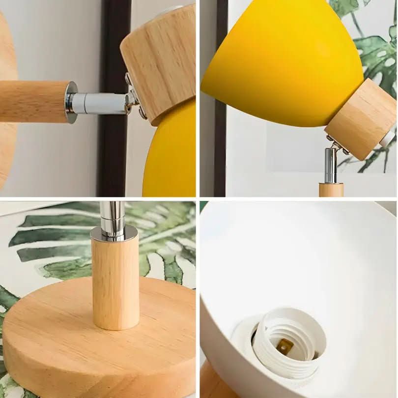 Arandela Articulada de Parede Interna Wooden – Estilo Escandinavo com Braço de Madeira - Morada Serena