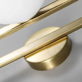 Arandela de Parede Dourada Lumina com Globo de Vidro Fosco - Morada Serena