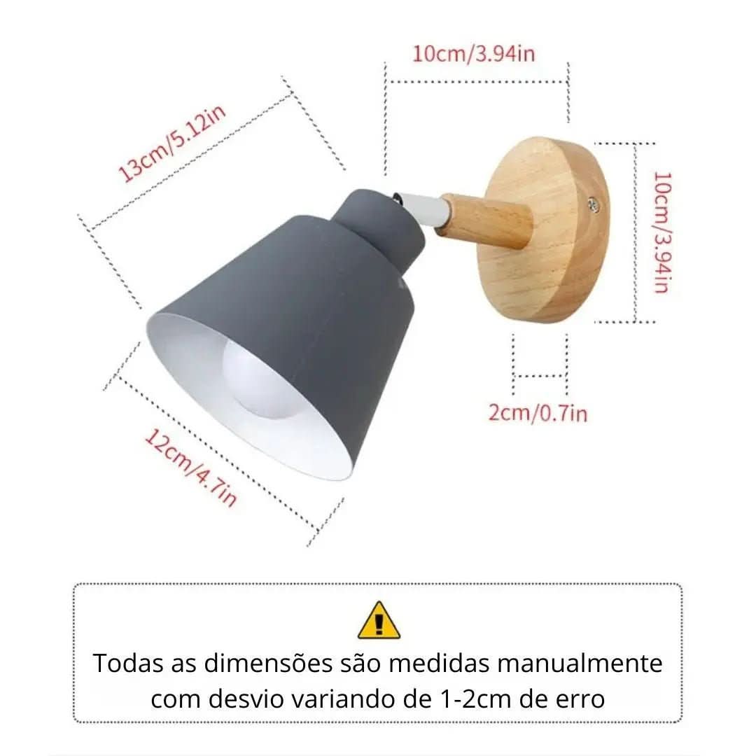 Arandela de Parede Interna Articulada Escandinava – Iluminação Moderna com Estilo Nórdico - Morada Serena