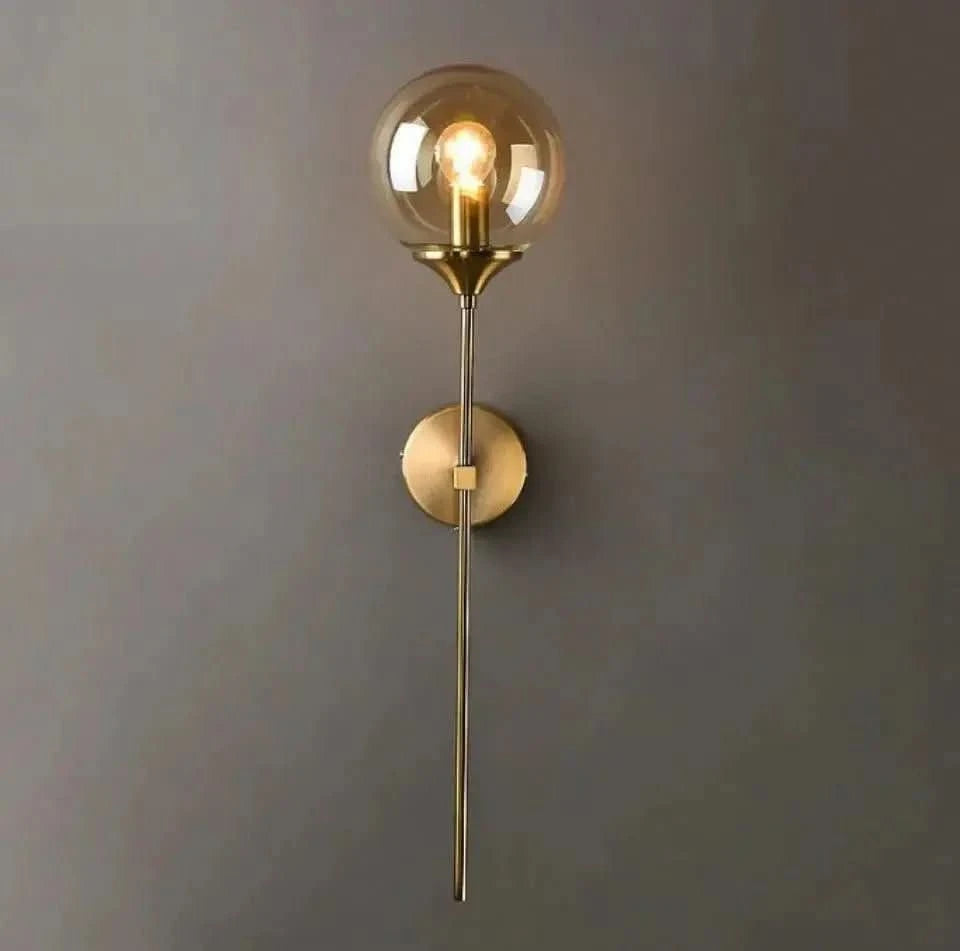 Arandela de Parede Interna Dourada Globo com Design Sofisticado - Morada Serena