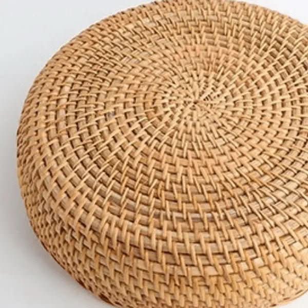 Bandeja Em Vime Redonda Decorativa Rattan | Morada Serena - Morada Serena