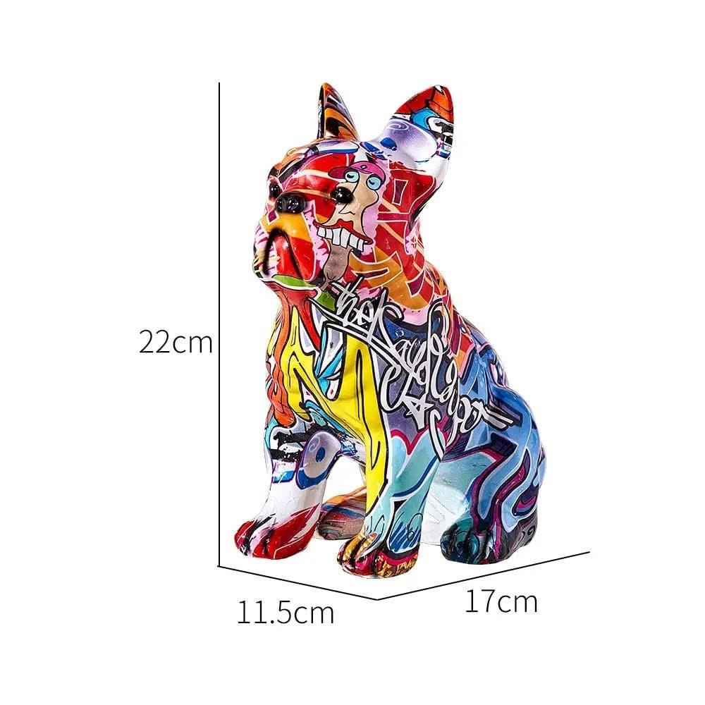 Decoração Bulldog Abstrato para Casa – Morada Serena - Morada Serena