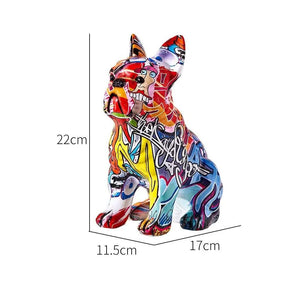 Decoração Bulldog Abstrato para Casa – Morada Serena - Morada Serena