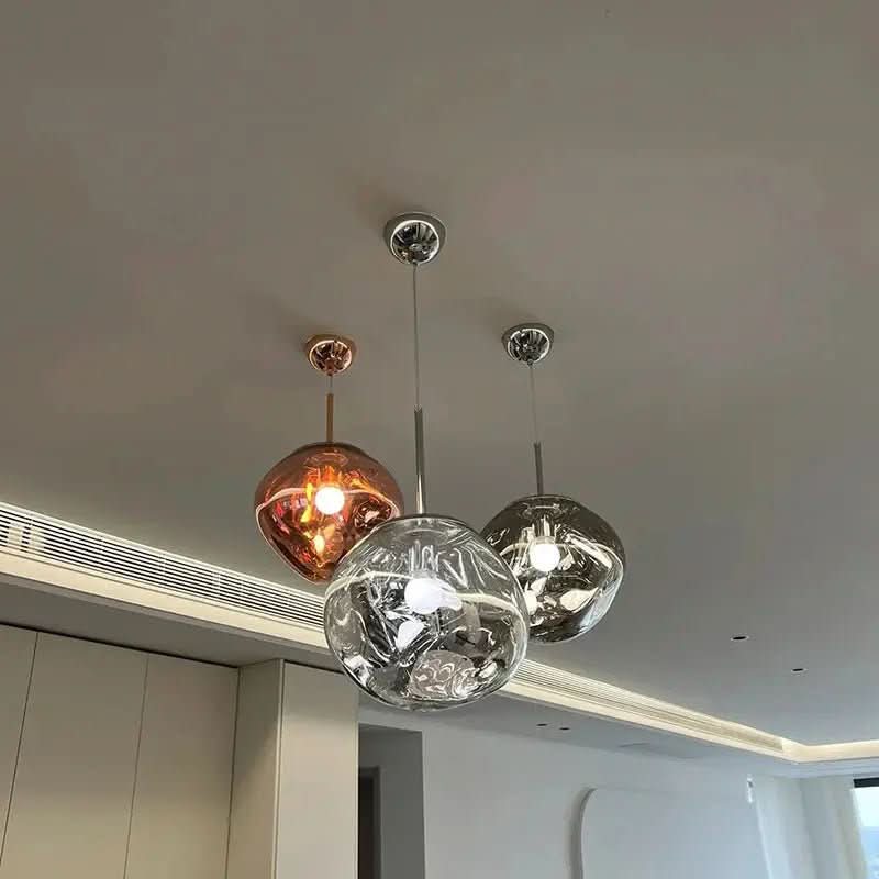 Conjunto Completo Lustre Pendente Moderno Luxuoso Lava Macaron Nórdico - Morada Serena