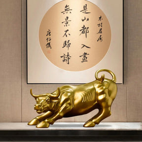 Escultura Touro de Wall Street – Força, Sucesso e Poder na Sua Decoração - Morada Serena