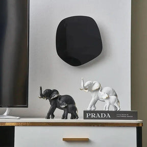 Estatueta Decorativa Elefantes Amorosos 2 Peças - Morada Serena