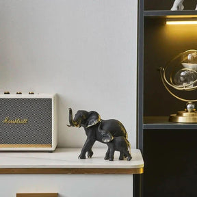 Estatueta Decorativa Elefantes Amorosos 2 Peças - Morada Serena