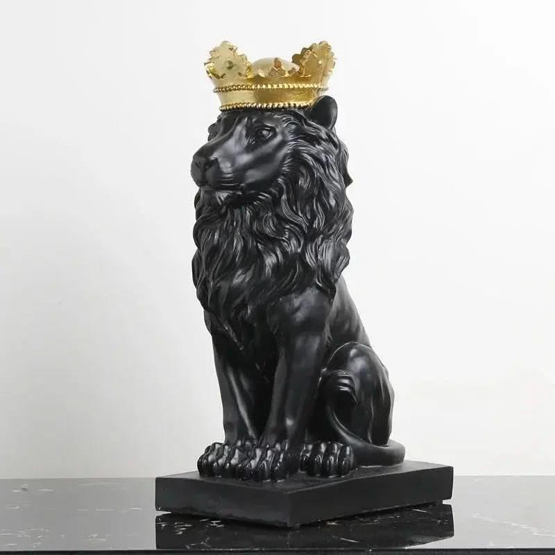 Estatueta Decorativa Leão Imperador – Elegância e Poder para Sua Decoração - Morada Serena