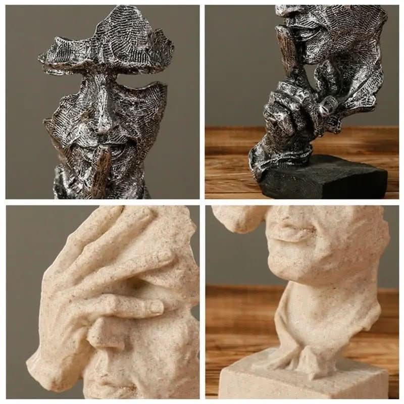 Estatuetas Decorativas Faces Abstratas 3 Peças – Arte Moderna para Sua Decoração - Morada Serena