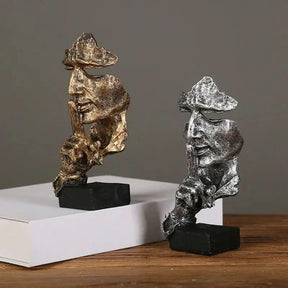 Estatuetas Decorativas Faces Abstratas 3 Peças – Arte Moderna para Sua Decoração - Morada Serena