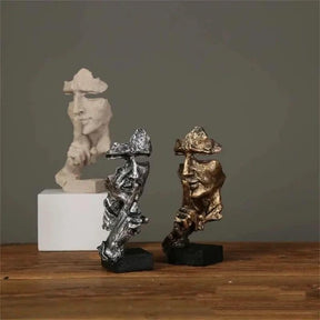 Estatuetas Decorativas Faces Abstratas 3 Peças – Arte Moderna para Sua Decoração - Morada Serena