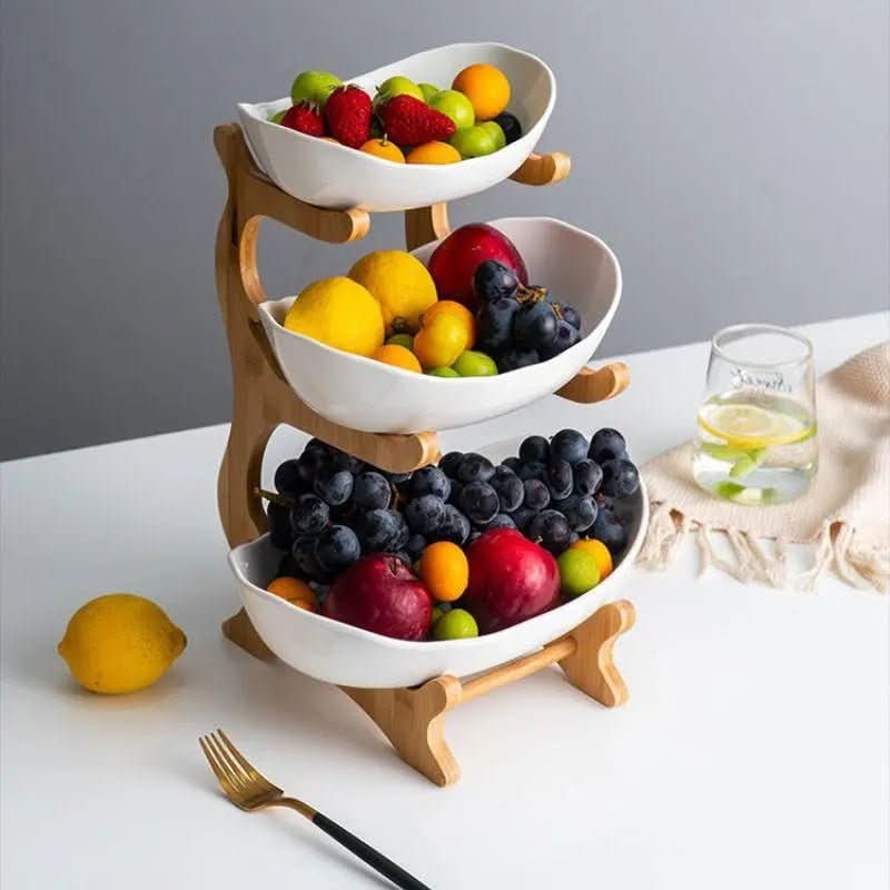 Fruteira de Mesa 2 a 3 Andares | Organize Frutas com Estilo e Funcionalidade - Morada Serena