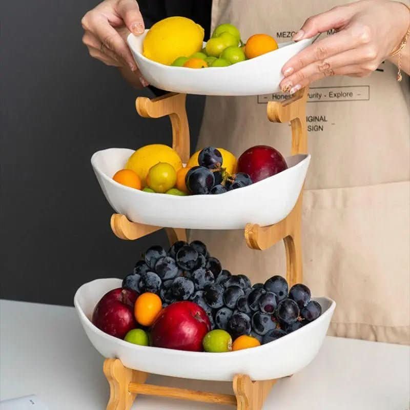 Fruteira de Mesa 2 a 3 Andares | Organize Frutas com Estilo e Funcionalidade - Morada Serena