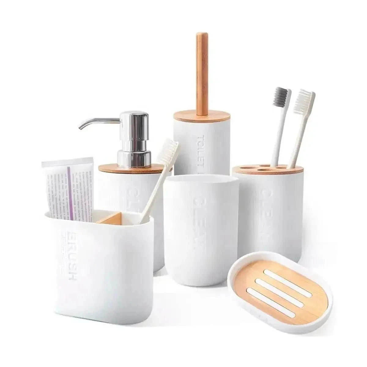 Kit Lavabo Completo Bambu Premium - Organize Seu Lavabo com Estilo e Sustentabilidade - Morada Serena