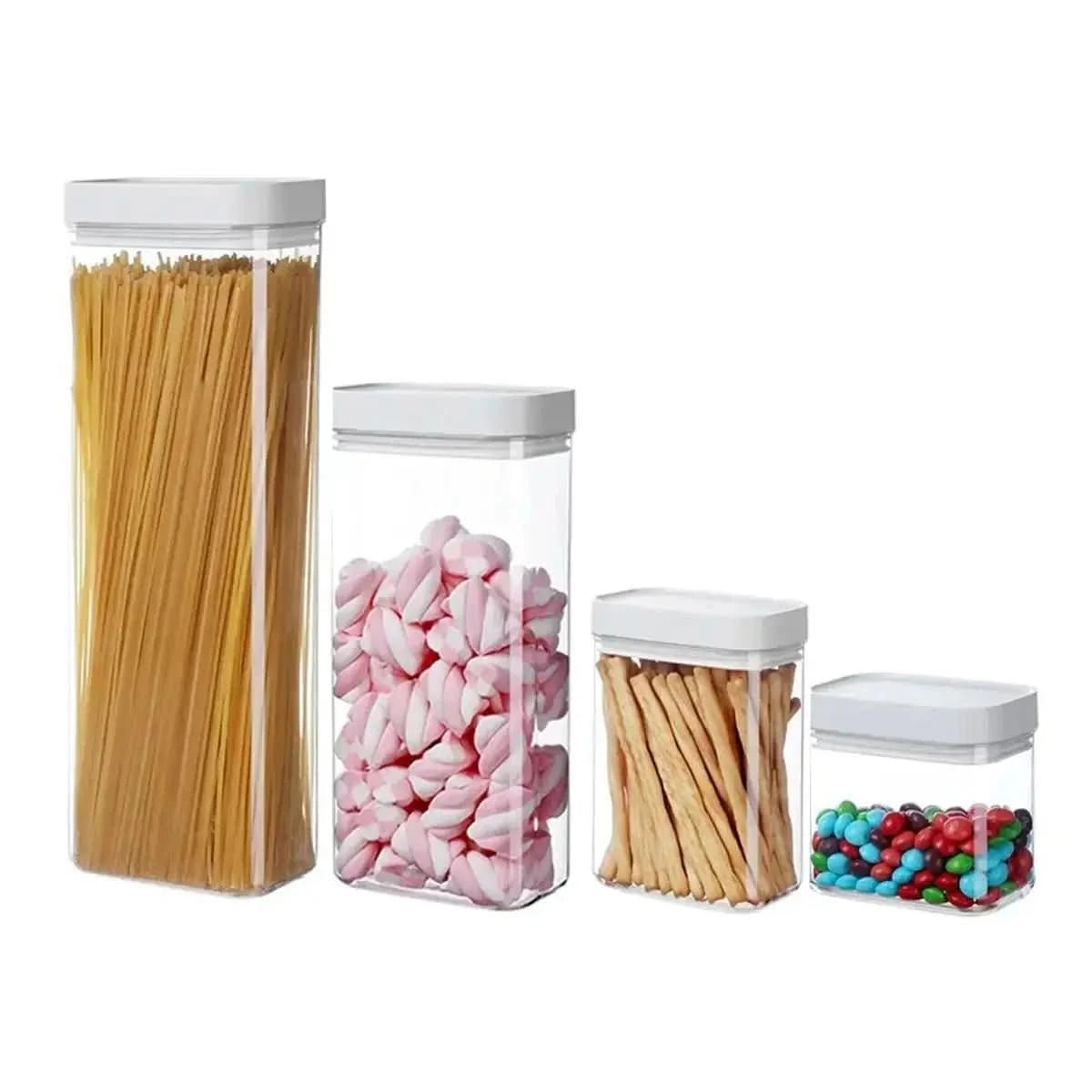 Kit Potes Herméticos 4 peças – Organização e Conservação Perfeitas - Morada Serena