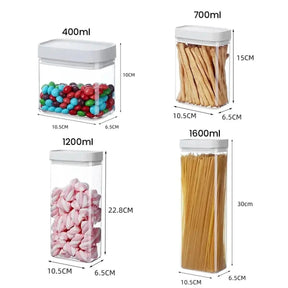 Kit Potes Herméticos 4 peças – Organização e Conservação Perfeitas - Morada Serena