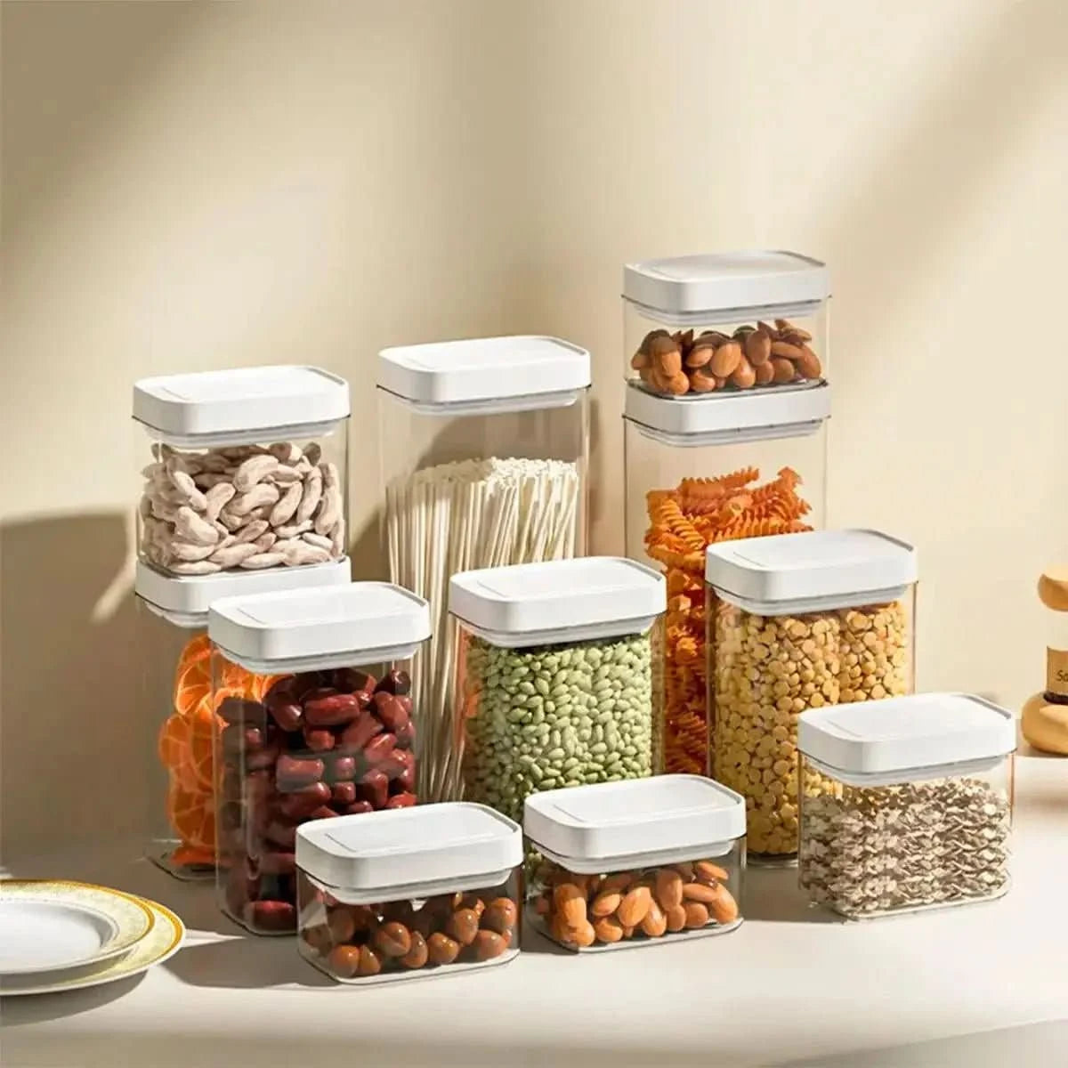 Kit Potes Herméticos 4 peças – Organização e Conservação Perfeitas - Morada Serena