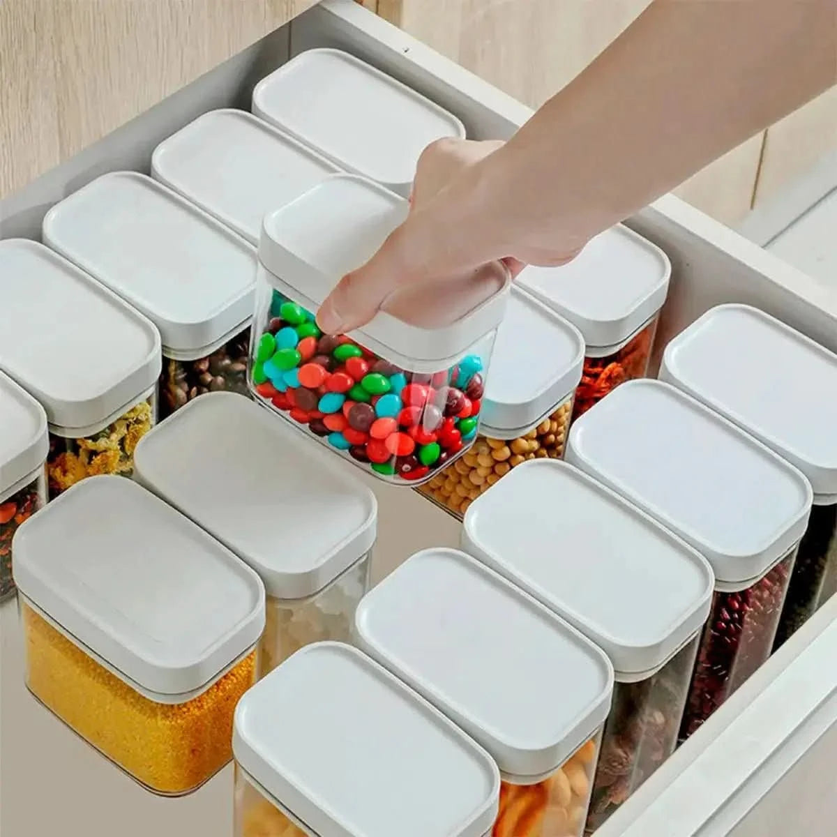 Kit Potes Herméticos 4 peças – Organização e Conservação Perfeitas - Morada Serena