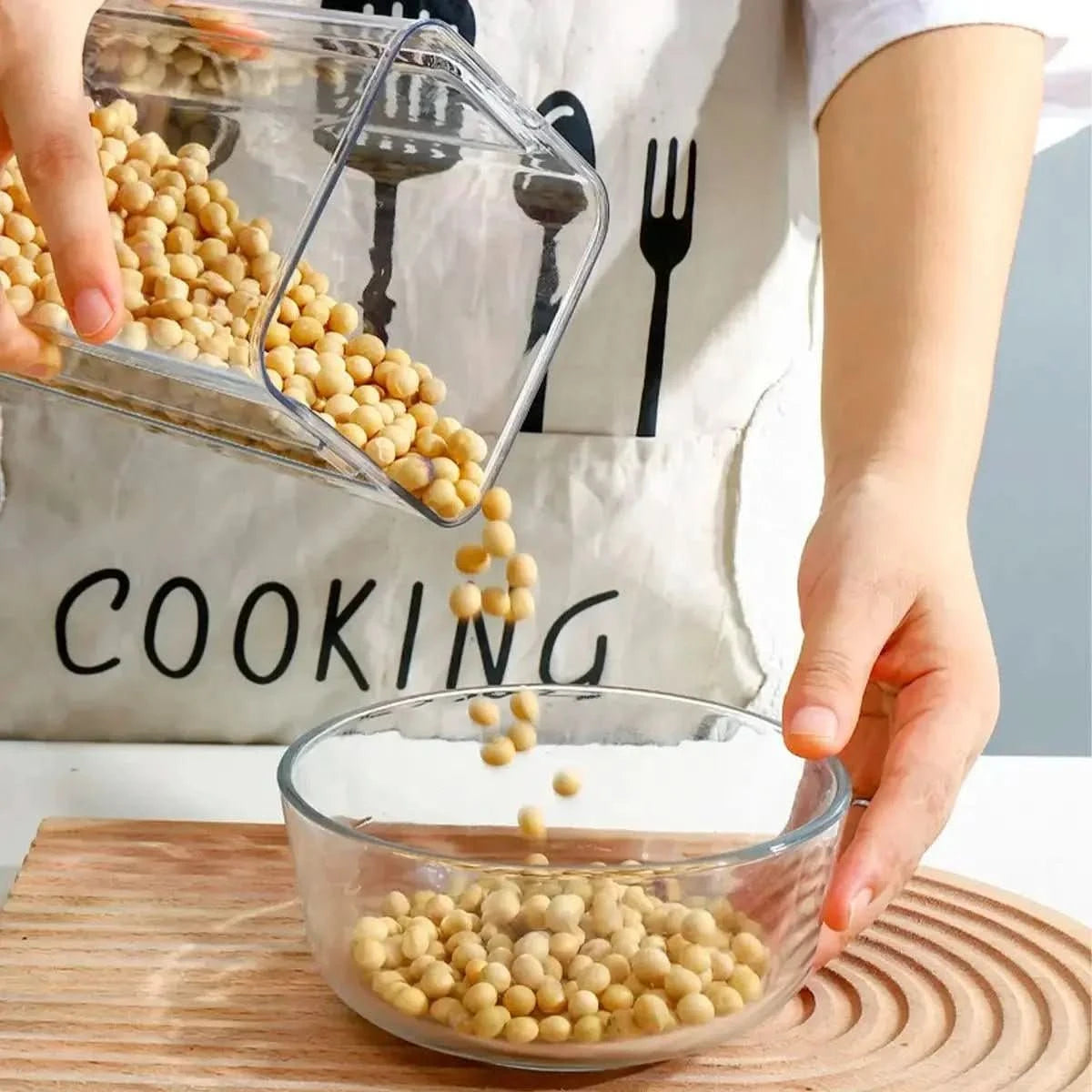 Kit Potes Herméticos 4 peças – Organização e Conservação Perfeitas - Morada Serena