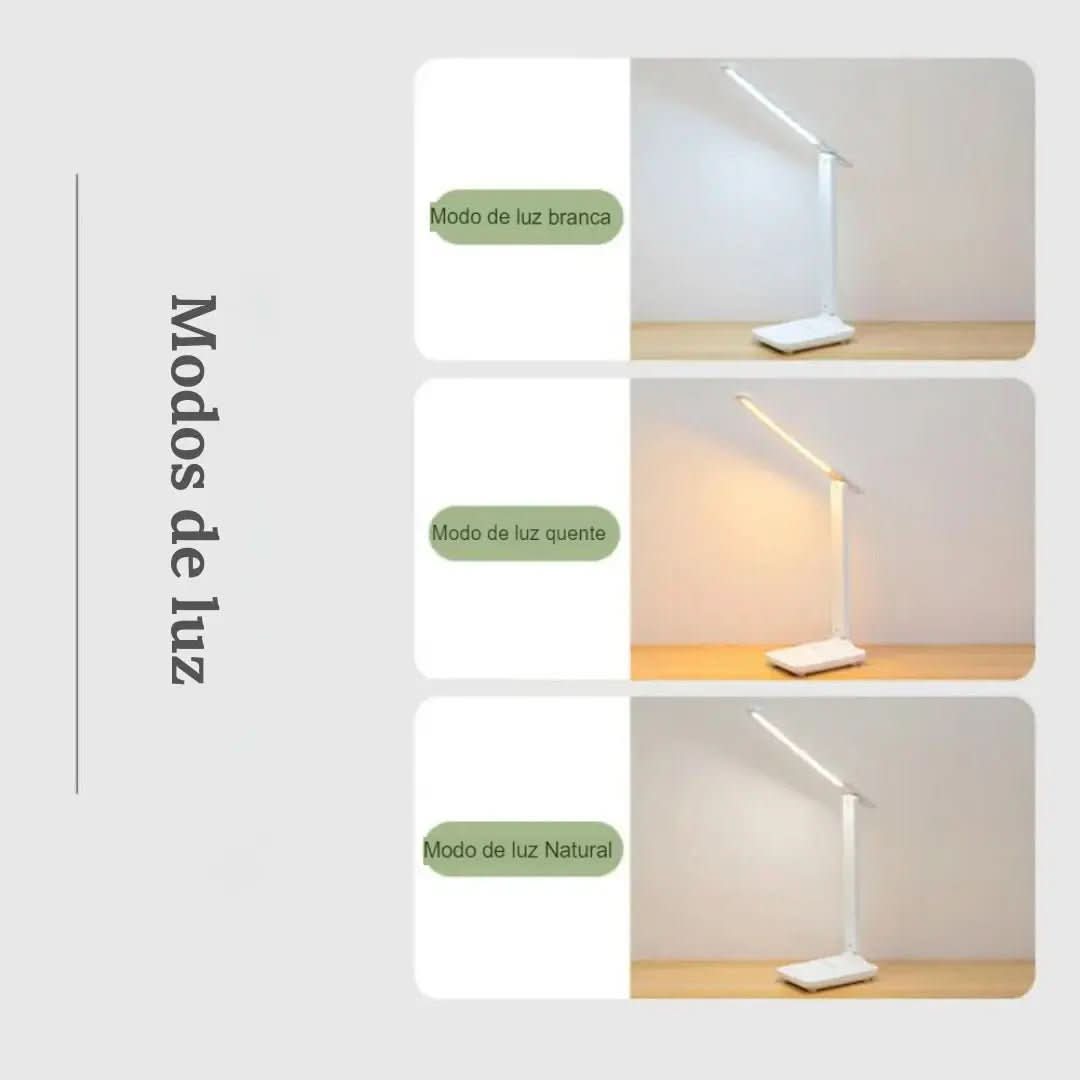 Luminária de Mesa LED - Proteção dos Olhos - Morada Serena