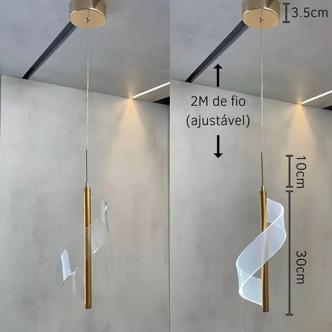Luminária Pendente iluminação interior Led Nórdico - Design Moderno e Eficiente - Morada Serena