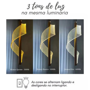 Luminária Pendente iluminação interior Led Nórdico - Design Moderno e Eficiente - Morada Serena