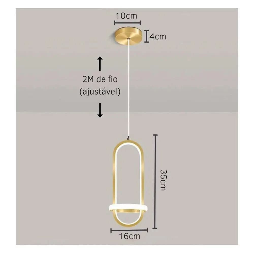 Luminária Pendente Nórdico Contemporâneo - Morada Serena