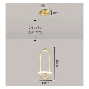 Luminária Pendente Nórdico Contemporâneo - Morada Serena