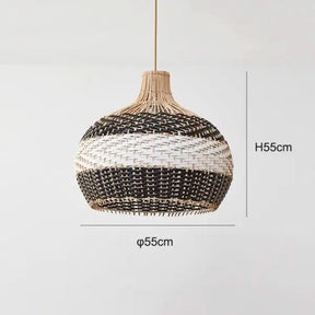 Luminária Pendente Rattan – Decoração Natural e Elegante - Morada Serena