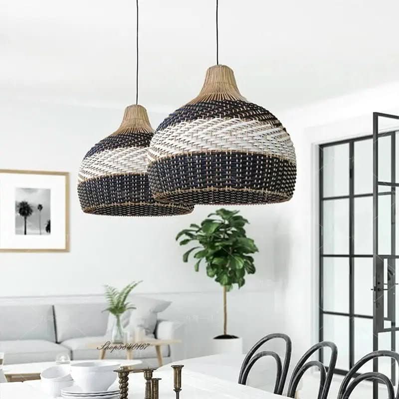 Luminária Pendente Rattan – Decoração Natural e Elegante - Morada Serena