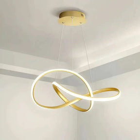 Lustre Circular Pendente Moderno Duplo em LED – Iluminação Sofisticada e Elegante - Morada Serena