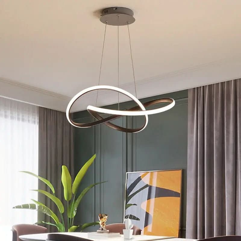 Lustre Circular Pendente Moderno Duplo em LED – Iluminação Sofisticada e Elegante - Morada Serena