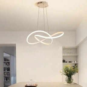 Lustre Circular Pendente Moderno Duplo em LED – Iluminação Sofisticada e Elegante - Morada Serena