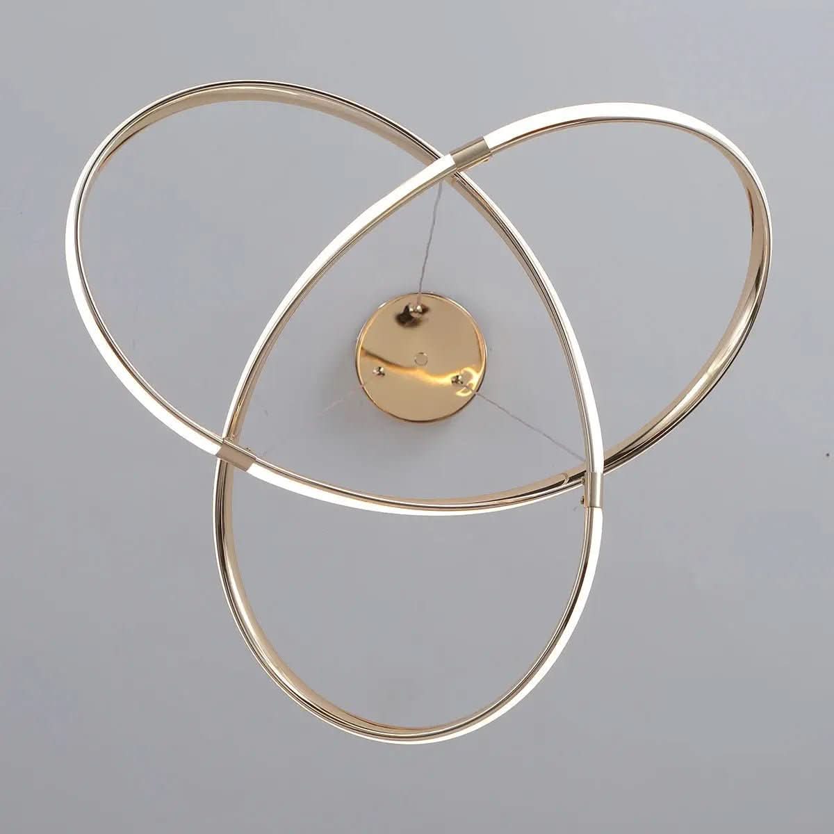 Lustre Circular Pendente Moderno Duplo em LED – Iluminação Sofisticada e Elegante - Morada Serena