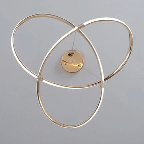 Lustre Circular Pendente Moderno Duplo em LED – Iluminação Sofisticada e Elegante - Morada Serena