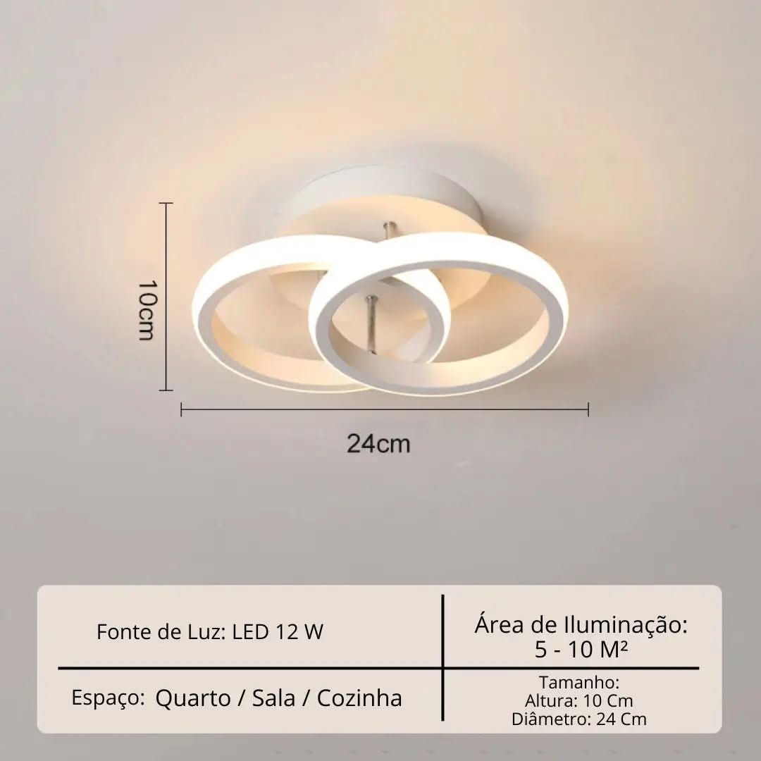 Lustre Para Sala Moderno em LED – Iluminação Sofisticada e Contemporânea - Morada Serena