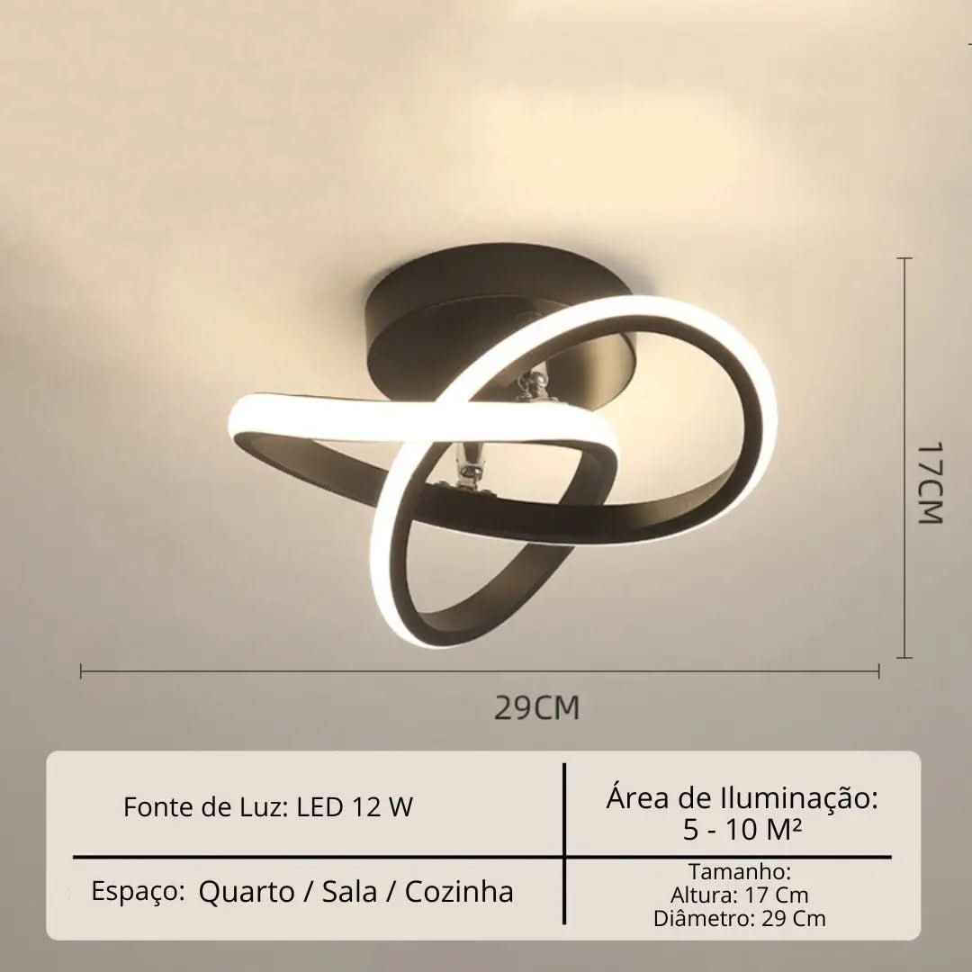 Lustre Para Sala Moderno em LED – Iluminação Sofisticada e Contemporânea - Morada Serena