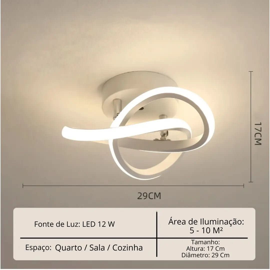 Lustre Para Sala Moderno em LED – Iluminação Sofisticada e Contemporânea - Morada Serena