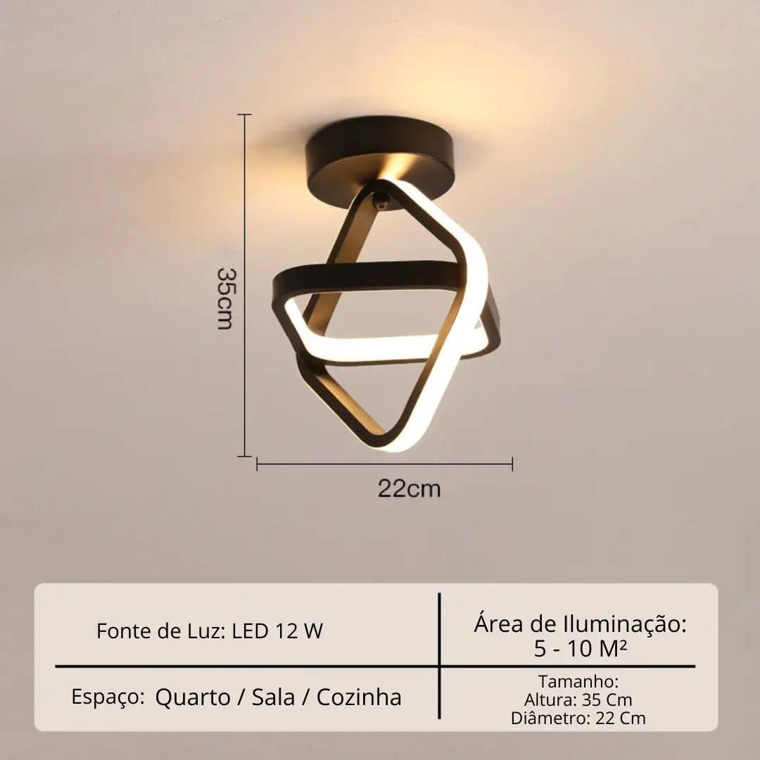 Lustre Para Sala Moderno em LED – Iluminação Sofisticada e Contemporânea - Morada Serena