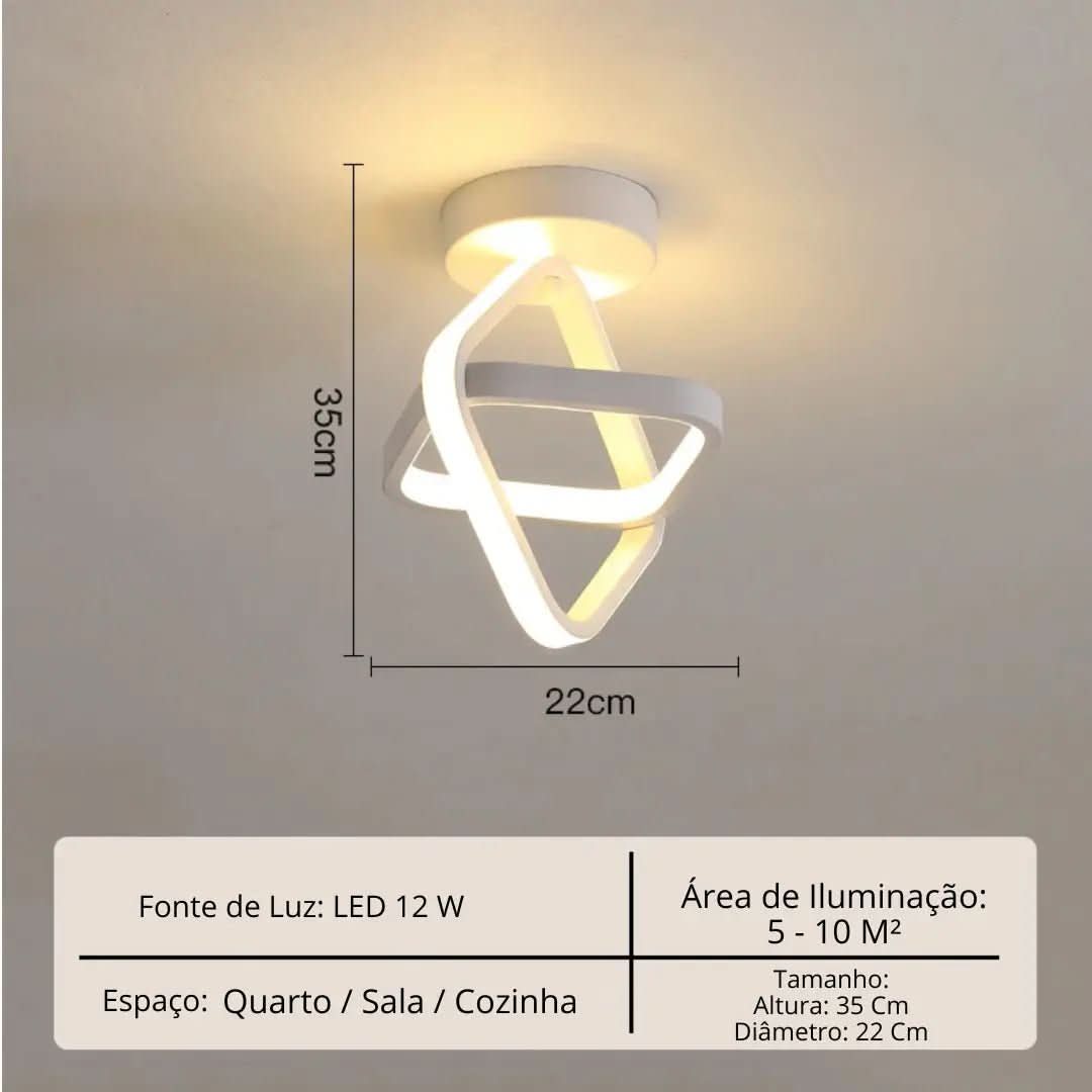Lustre Para Sala Moderno em LED – Iluminação Sofisticada e Contemporânea - Morada Serena