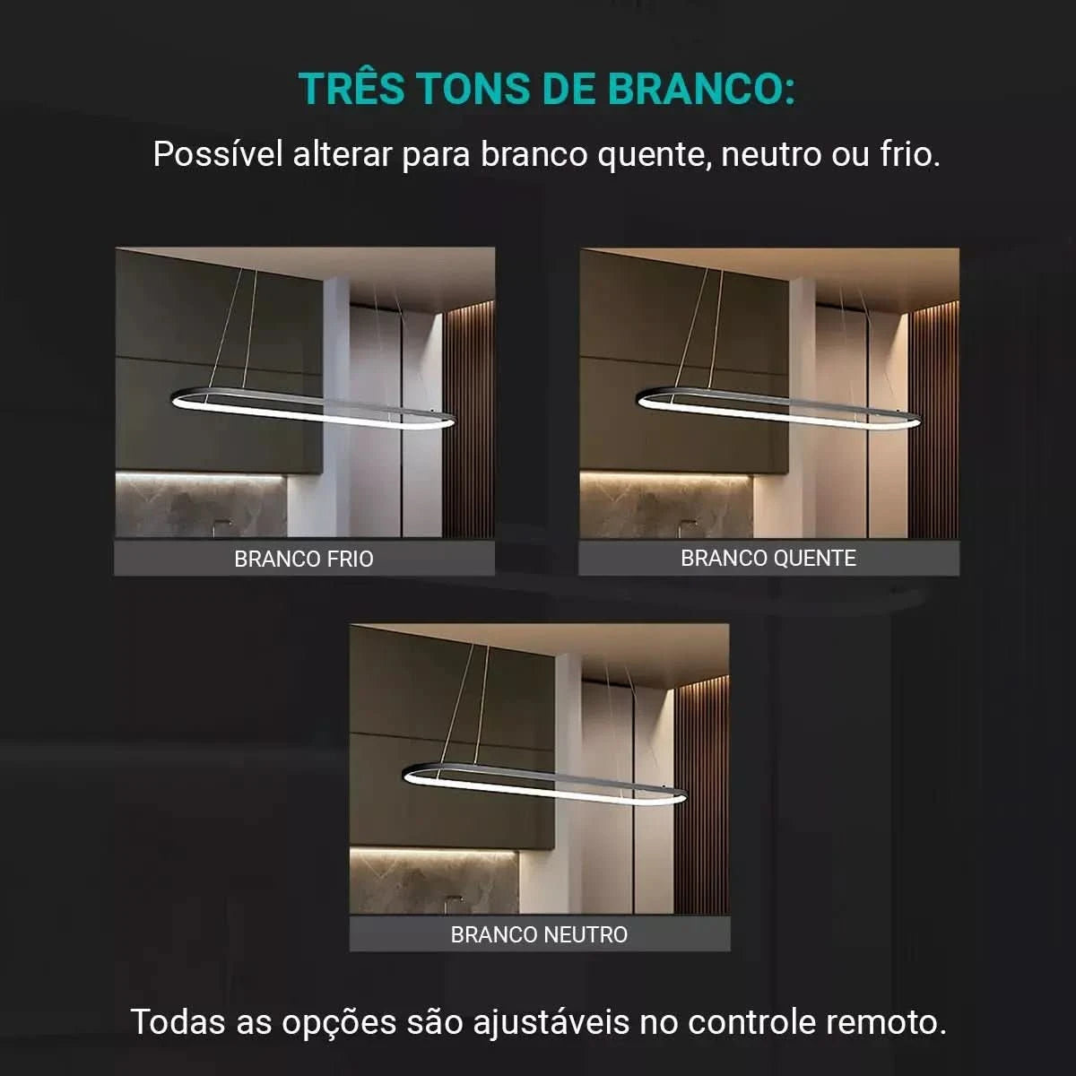 Lustre Pendente Vallbona Controle Remoto | Iluminação Moderna e Funcional - Morada Serena