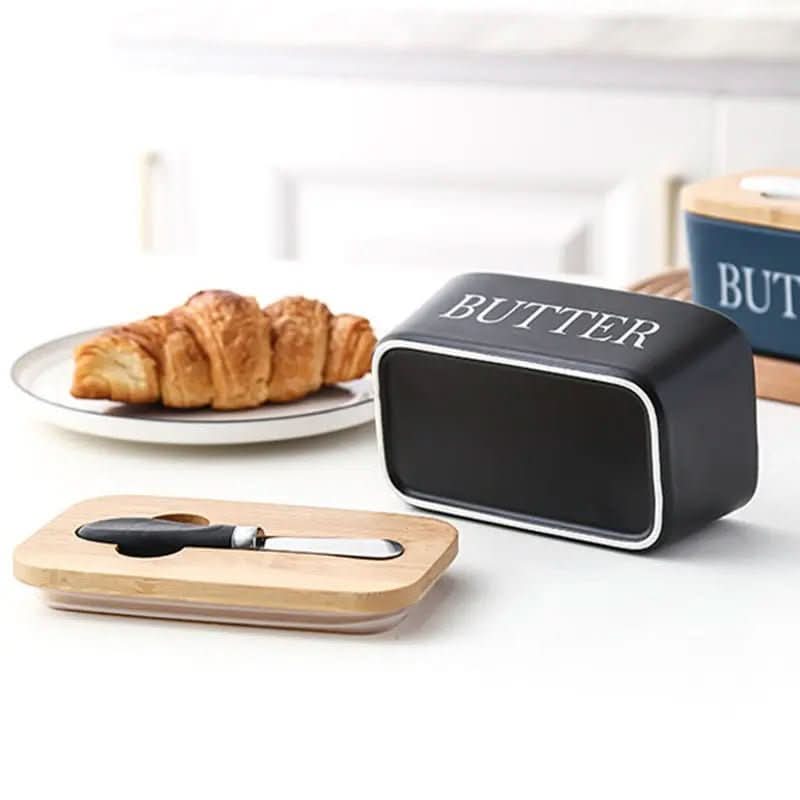 Mantegueira Cerâmica e Tampa de Bambu – Praticidade e Elegância na Sua Cozinha - Morada Serena