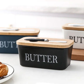 Mantegueira Cerâmica e Tampa de Bambu – Praticidade e Elegância na Sua Cozinha - Morada Serena