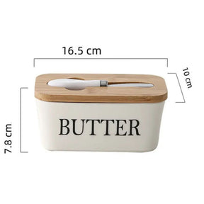 Mantegueira Cerâmica e Tampa de Bambu – Praticidade e Elegância na Sua Cozinha - Morada Serena