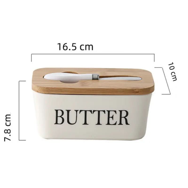 Mantegueira Cerâmica e Tampa de Bambu – Praticidade e Elegância na Sua Cozinha - Morada Serena