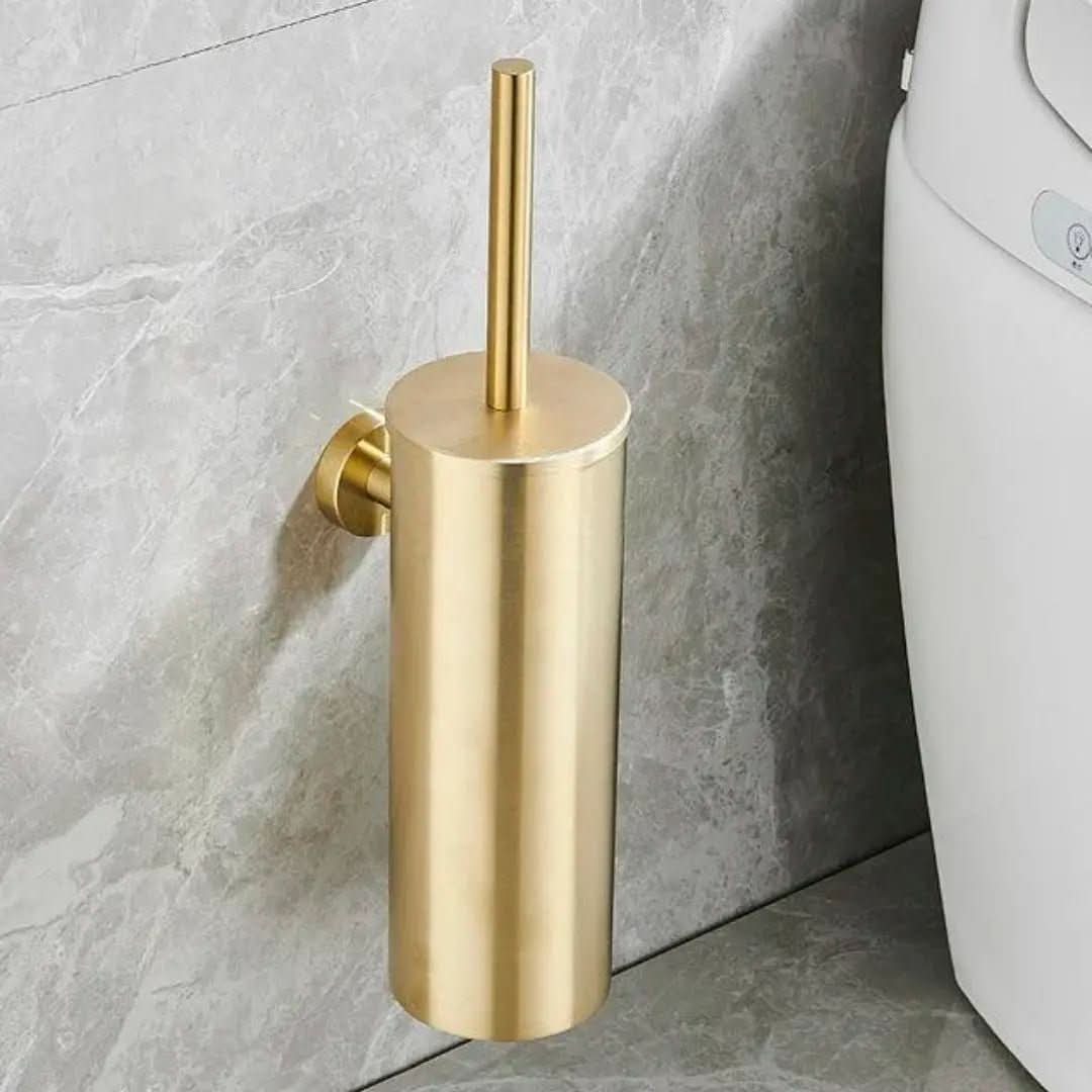 Porta Escova De Banheiro Aço Inoxidável Escovado – Elegância e Durabilidade - Morada Serena