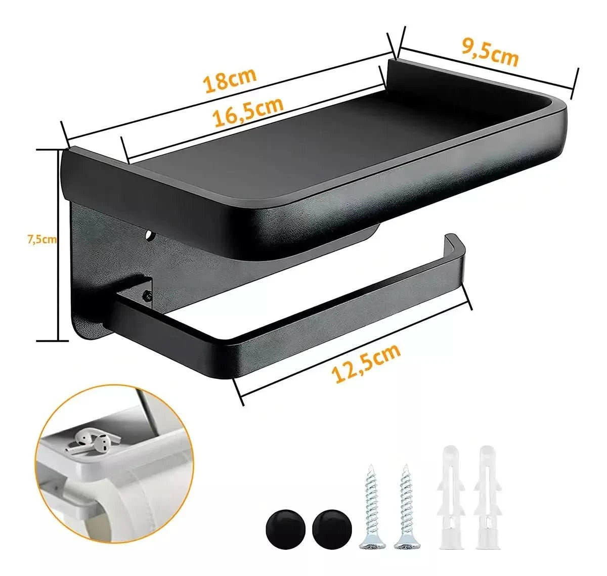 Porta Papel Higiênico Moderno Genova - Design Elegante para Banheiros - Morada Serena