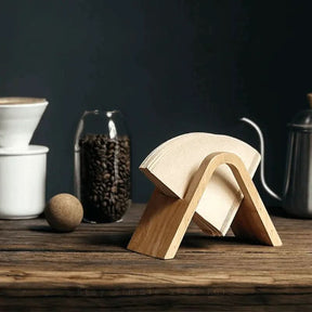 Porta - Filtro de Café de Madeira Suporte Filtro Papel | Organize Seu Café com Estilo e Praticidade - Morada Serena