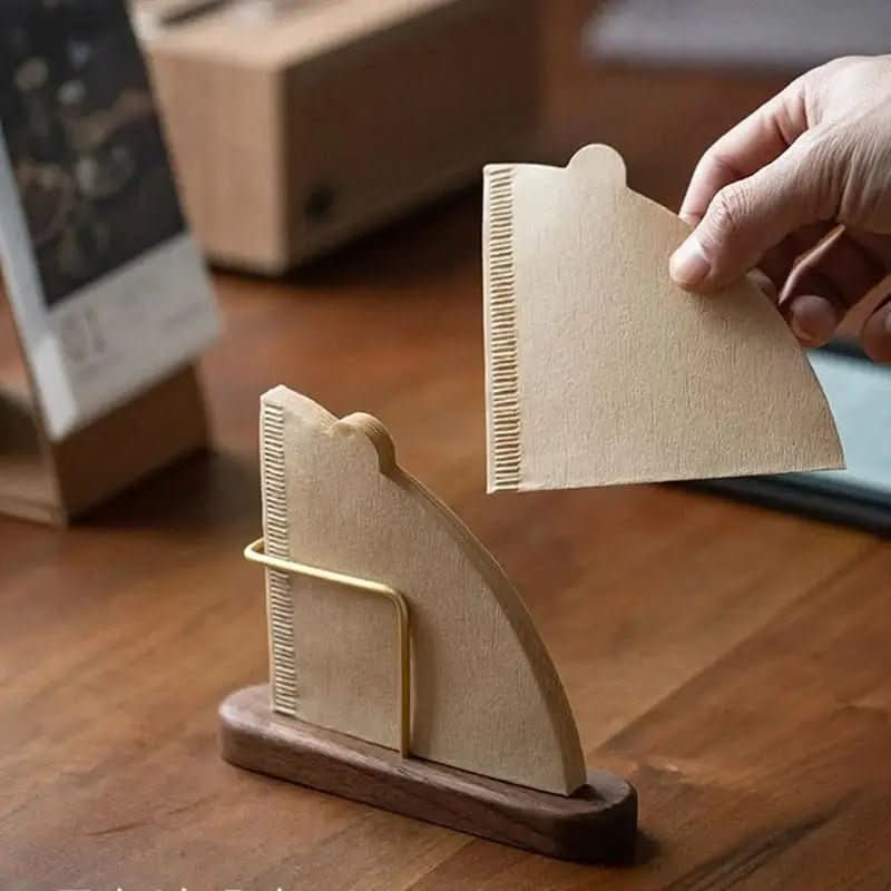 Porta - Filtro de Café de Madeira Suporte Filtro Papel | Organize Seu Café com Estilo e Praticidade - Morada Serena
